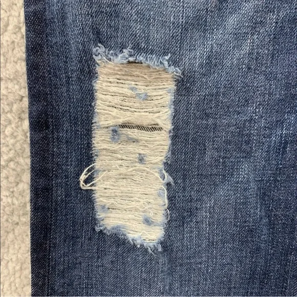 Dylan&George Alexandra Flare Y2K Vintage Low Rise Women Jeans Blue Distressed 26 - Picture 8 of 11